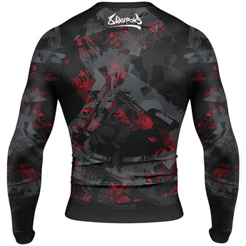 Rashguard 8WEAPONS L/S HIT 2.0 Black Red.