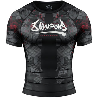 Rashguard 8 WEAPONS, HIT 2.0, Black Red.