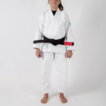 Kimono JJB Kingz The ONE Women Jiu Jitsu Gi - Blanc/Bleu Ciel + Ceinture blanche Kingz