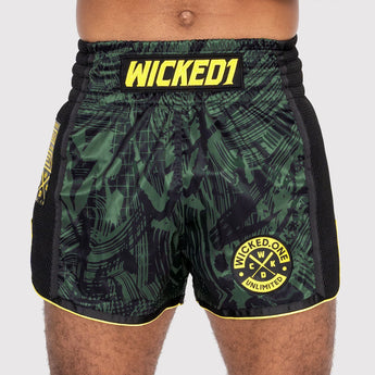 Muay Thai Short Havoc Noir/Kaki - Wicked One