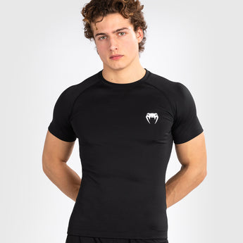 Rashguard à manches courtes Venum Contender - Noir/Blanc