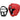 Casque grille amovible RDX rouge.